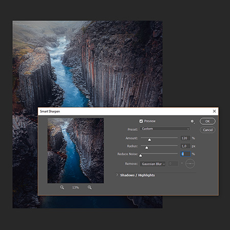 Learn how to sharpen your photo for web