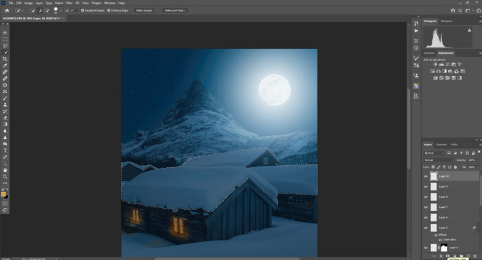 Learn to create a night scene in Photoshop
