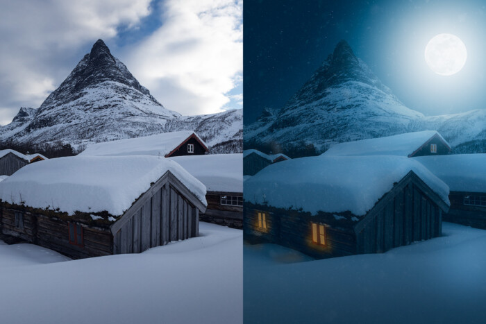 Day to night tutorial in Photoshop